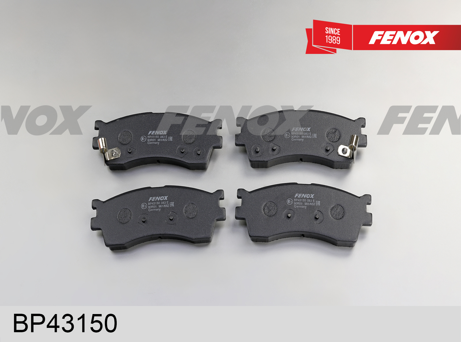 Колодки тормозные дисковые | перед прав/лев | - Fenox BP43150