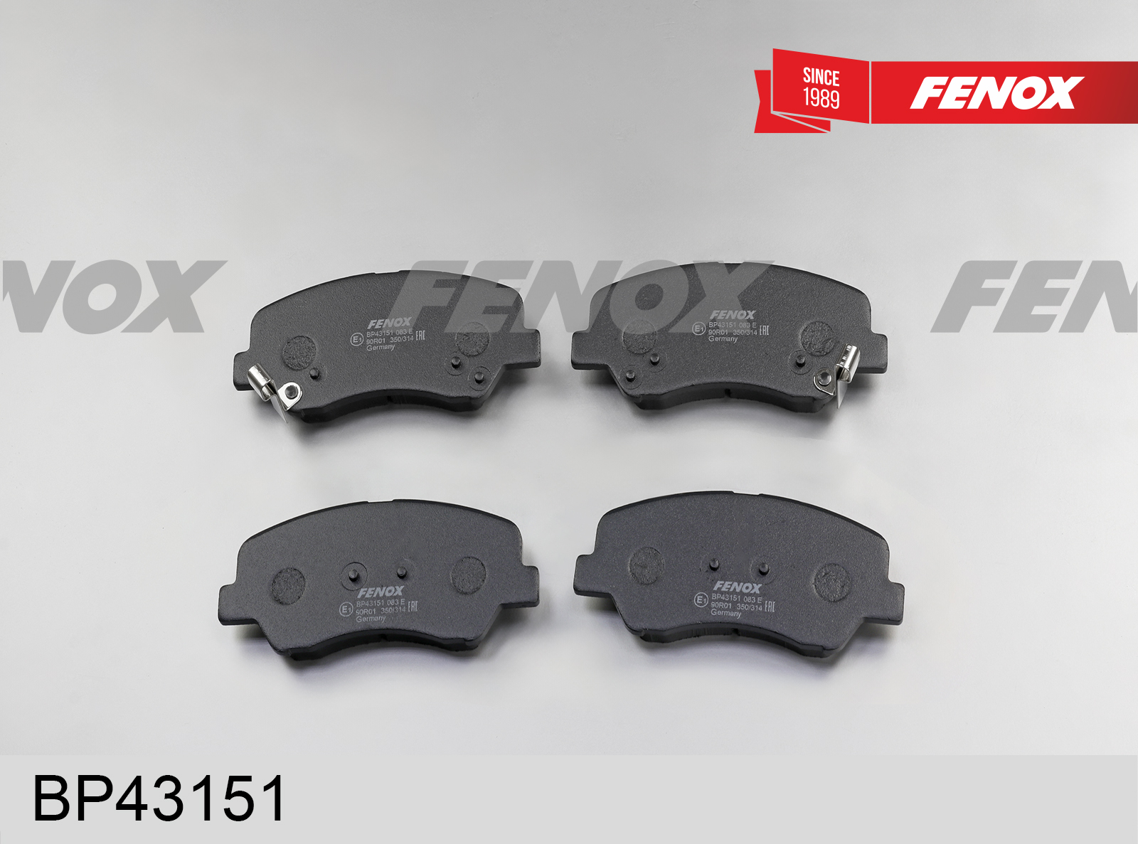 Колодки тормозные дисковые | перед прав/лев | - Fenox BP43151