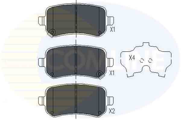 Колодки тормозные дисковые | зад | - Comline CBP36067