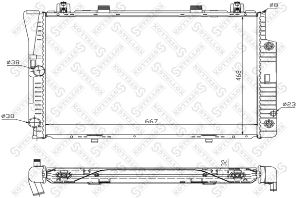 Радиатор MB W140 2.8/3.0 92-98