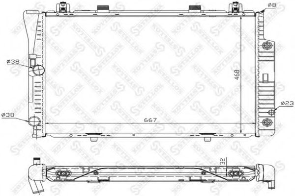 Радиатор MB W140 2.8/3.0 92-98