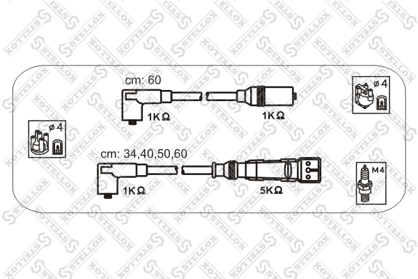 Ком-т проводов VW Passat 1 8/2 0 90> Stellox 10-38085-SX - купить по цене от 1421 руб, в интернет-магазине автозапчастей Parterra.ru