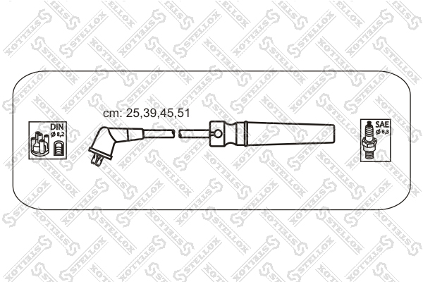 Ком-т проводов Chevrolet Lacetti 1.4 05> - Stellox 10-38570-SX