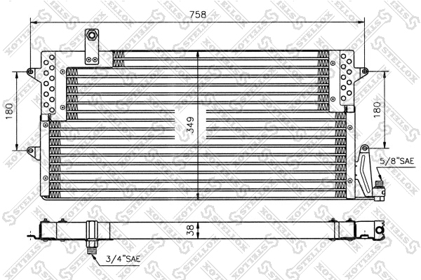 Радиатор конд. VW Passat 93-96 - Stellox 10-45005-SX