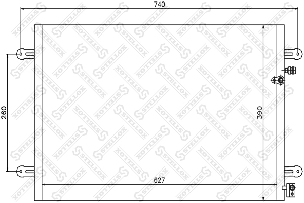 Радиатор кондиционера Audi A6 2.0-3.0td - Stellox 10-45219-SX