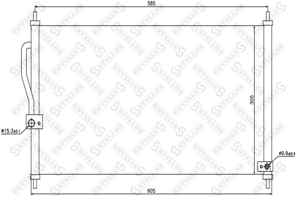 Радиатор кондиционера Honda cr-v 2.0 16 - Stellox 10-45220-SX
