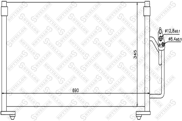 Радиатор кондиционера Mitsubishi Galant - Stellox 10-45229-SX