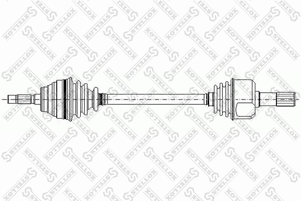 Привод левый 595mm, 23352 Peugeot | перед | - Stellox 158 1044-SX