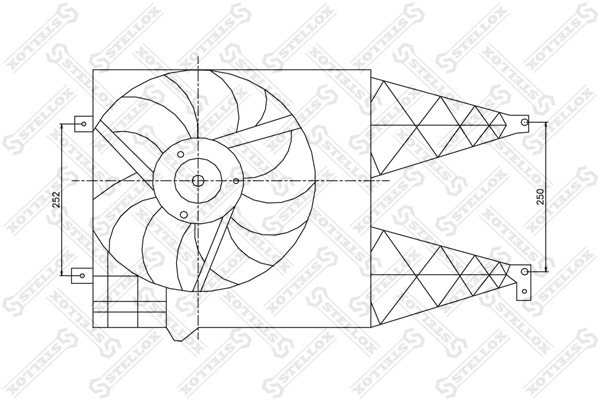 Вентилятор охлаждения VW Polo/Bora/Lup - Stellox 29-99011-SX