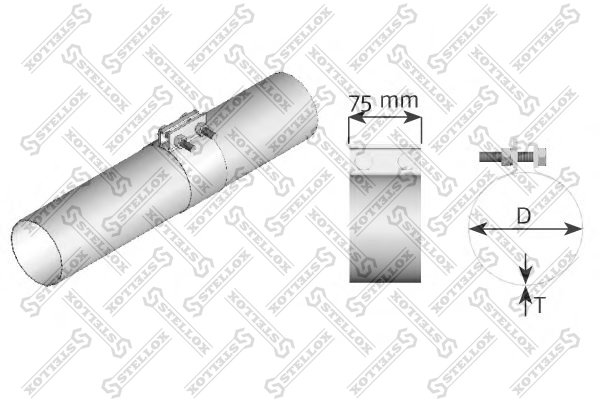 Соединительные элементы, система выпуска - Stellox 82-01089-SX