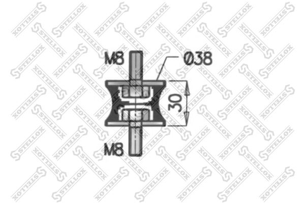 Подушка глушителя (рм) DAF f1100-3600/85 HCV - Stellox 82-04418-SX