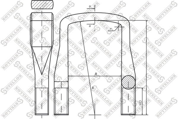 Стремянка  MB mk/ng - Stellox 84-64201-SX