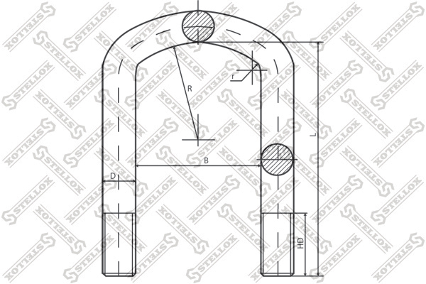 Стремянка рессоры 93xM24x3x420-U volvo - Stellox 84-64232-SX