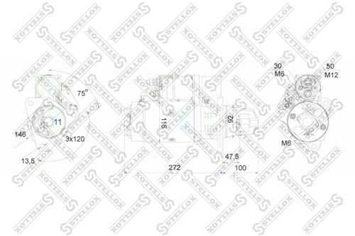 Стартер - Stellox 88-02030-SX
