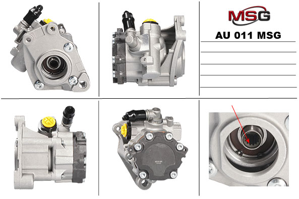 Насос ГУР новый audi A8 / S8 2002-2009 - MSG AU011