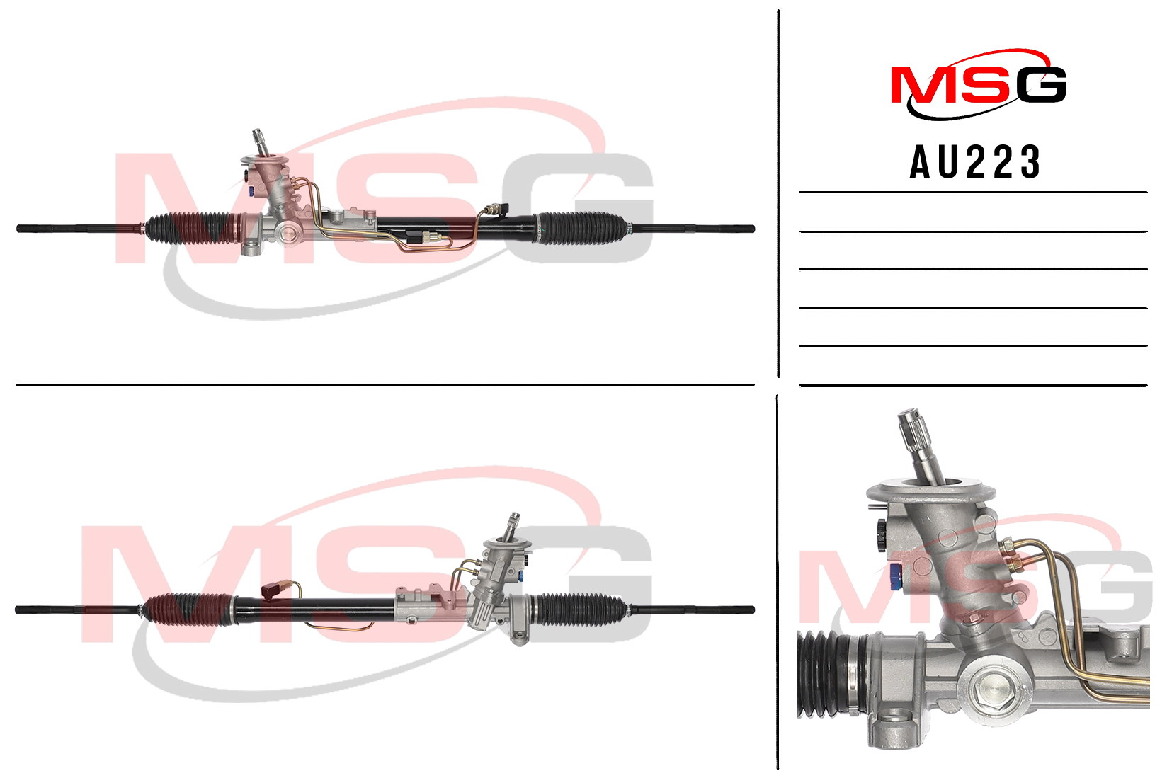 Рулевая рейка c ГУР новая audi A3 1996-2003, audi TT / Roadster 1998-2006 - MSG AU223