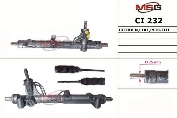 Новая рулевая рейка Citroen Nemo 2008-, Fiat Fiorino 2008-, Fiat - MSG CI232