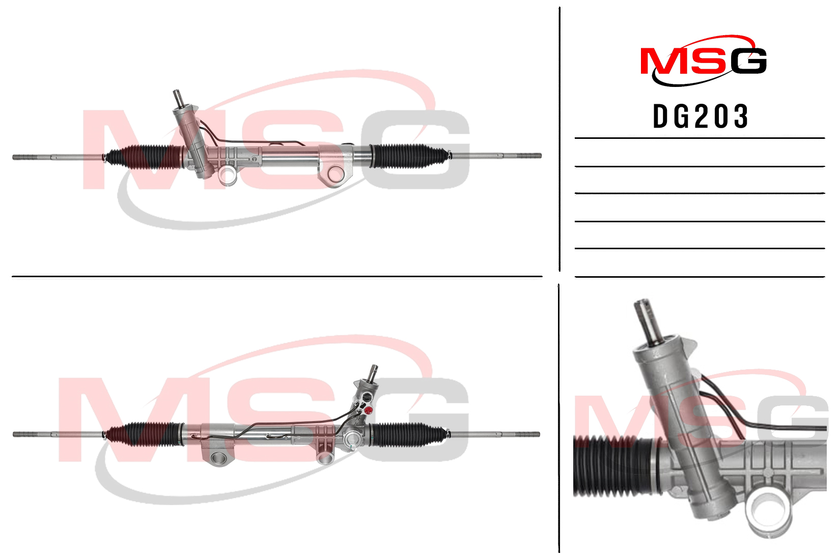 Рулевая рейка c ГУР новая Dodge RAM 1500 2006-2013 - MSG DG203