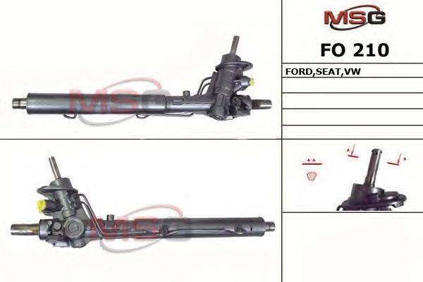 Рулевая рейка c ГУР новая Ford   1995-2006, Seat Alhambra 1996-2010, VW Sharan 1995-2011 - MSG FO210