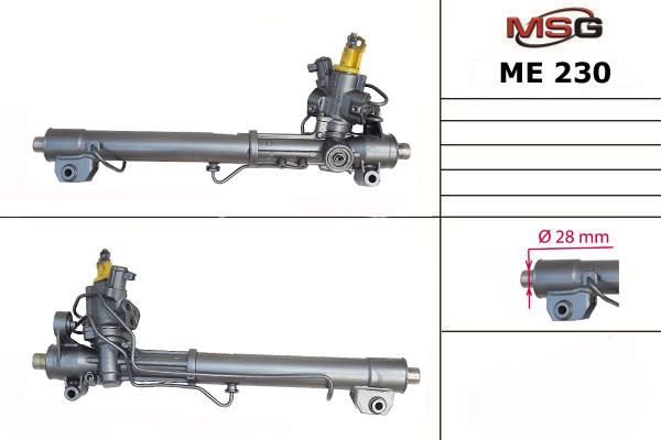 Рулевая рейка c ГУР новая Mercedes c w204 / s204 2007-, Mercedes GLK x204 2008-2015 - MSG ME230