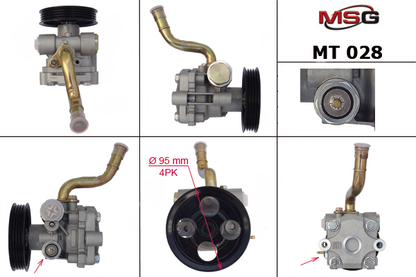 Насос ГУР новый Mitsubishi Pajero / Montero Sport, Mitsubishi Pajero III / Montero III 2000-2007 - MSG MT028