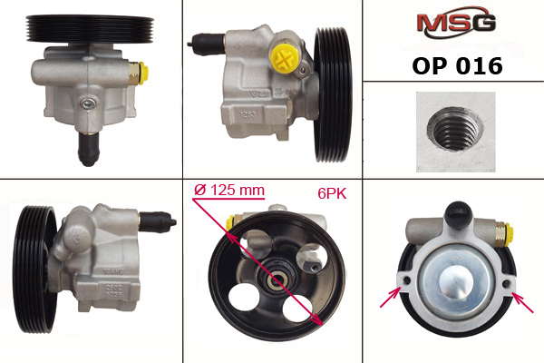 Насос ГУР новый Volvo V40 1995-2004, Volvo S40 1995-2003, Renault Trafic II 2001-, Renault Master - MSG OP016
