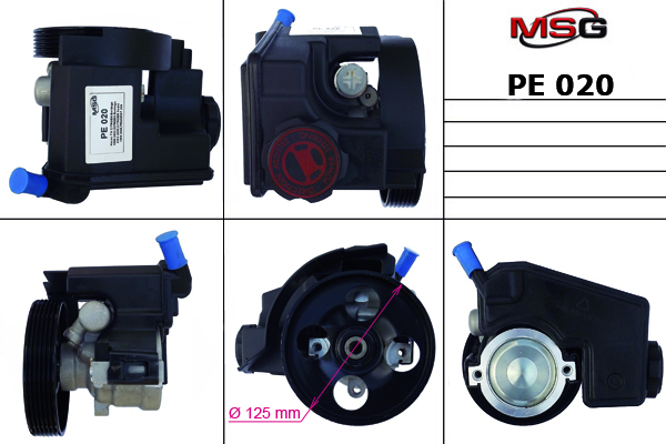 Насос ГУР новый Peugeot Partner 2008-, Citroen Berlingo 2008-, Peugeot 206 1998-, Citroen Berling - MSG PE020