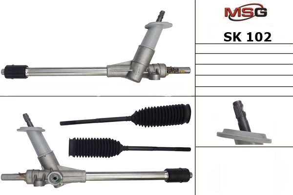 Новая Рулевая рейка audi A2 2000-2005, Seat Cordoba 2002-2009, Skoda Fabia 2000- - MSG SK102