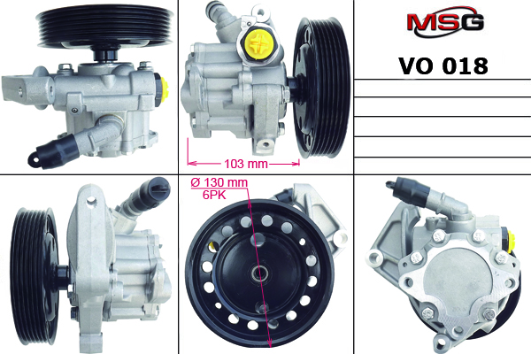 Насос ГУР новый Volvo xc90 2002-, Land Rover Freelander II 2006-, Volvo xc70 / xc70 Cross Country - MSG VO018