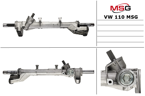Рулевая рейка без ГУР новая VW Transporter T4 1990-2003 - MSG VW110