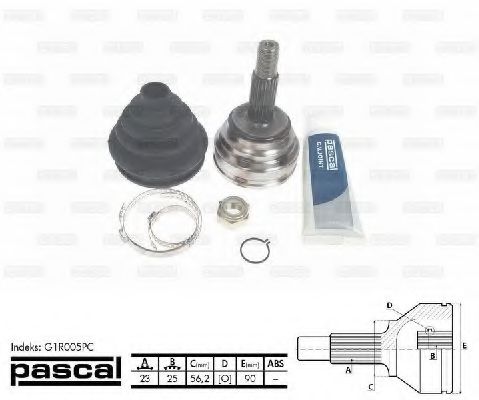 Шарнирный комплект, приводной вал - PASCAL G1R005PC