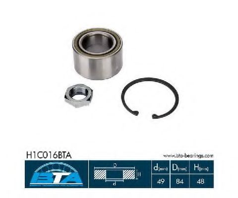 Комплект подшипника ступицы колеса - BTA H1C016BTA