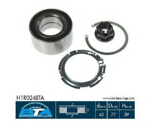 Комплект подшипника ступицы колеса - BTA H1R024BTA