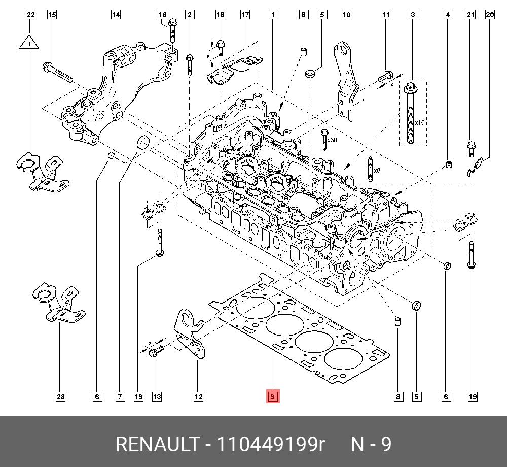 Прокладка, головка цилиндра - Renault 110449199R