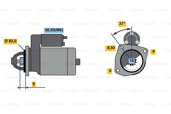 Стартер - Bosch 0001139005