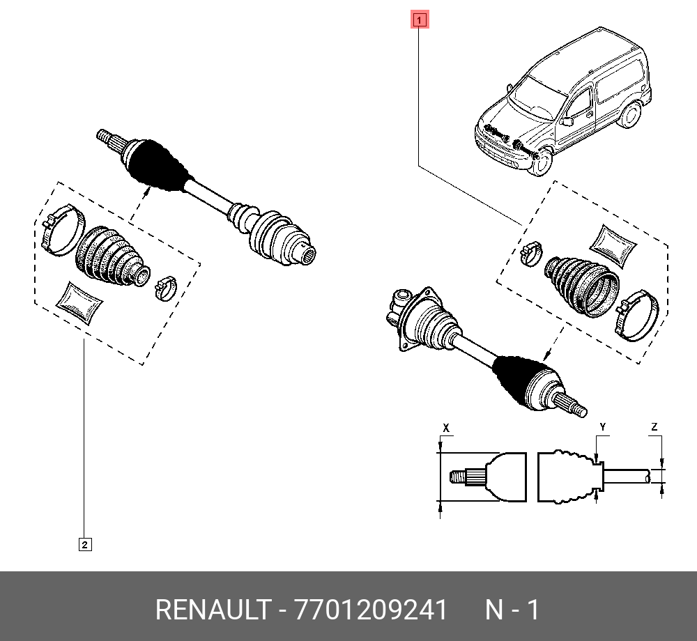 Пыльник ШРУСа - Renault 7701209241