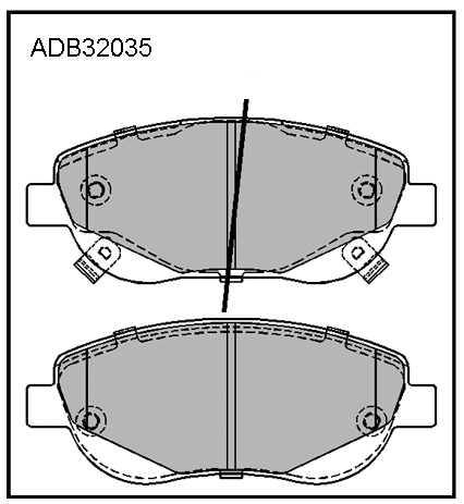Колодки тормозные | перед | - Allied Nippon ADB32035