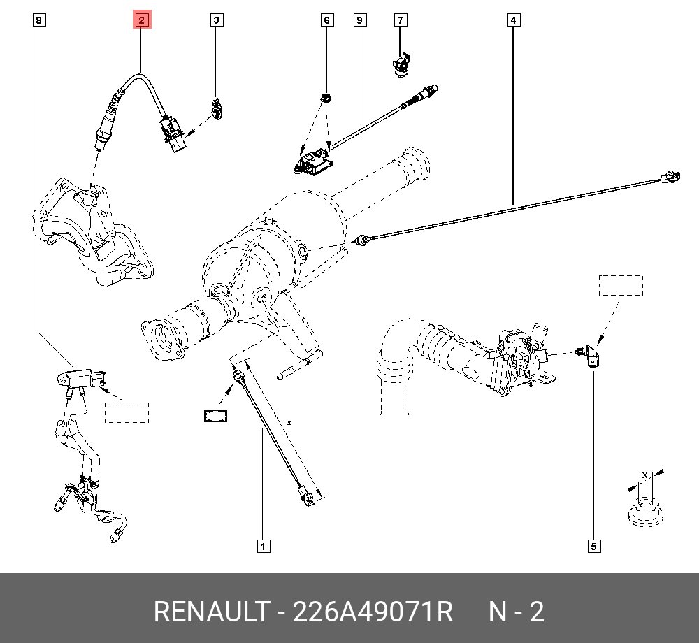 Лямбда-зонд - Renault 226A49071R