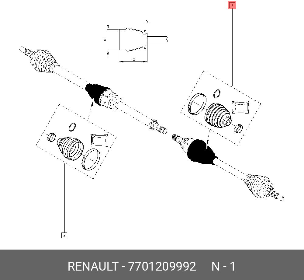 Пыльник ШРУСа - Renault 7701209992