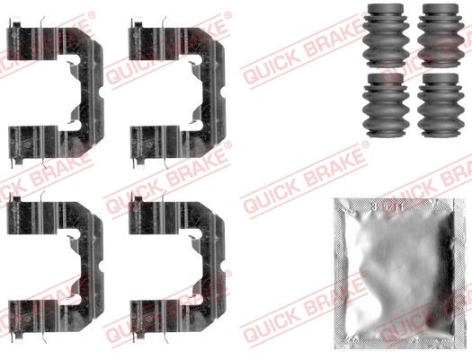 Ремкомплект дисковых тормозных колодок - Quick Brake 1091859