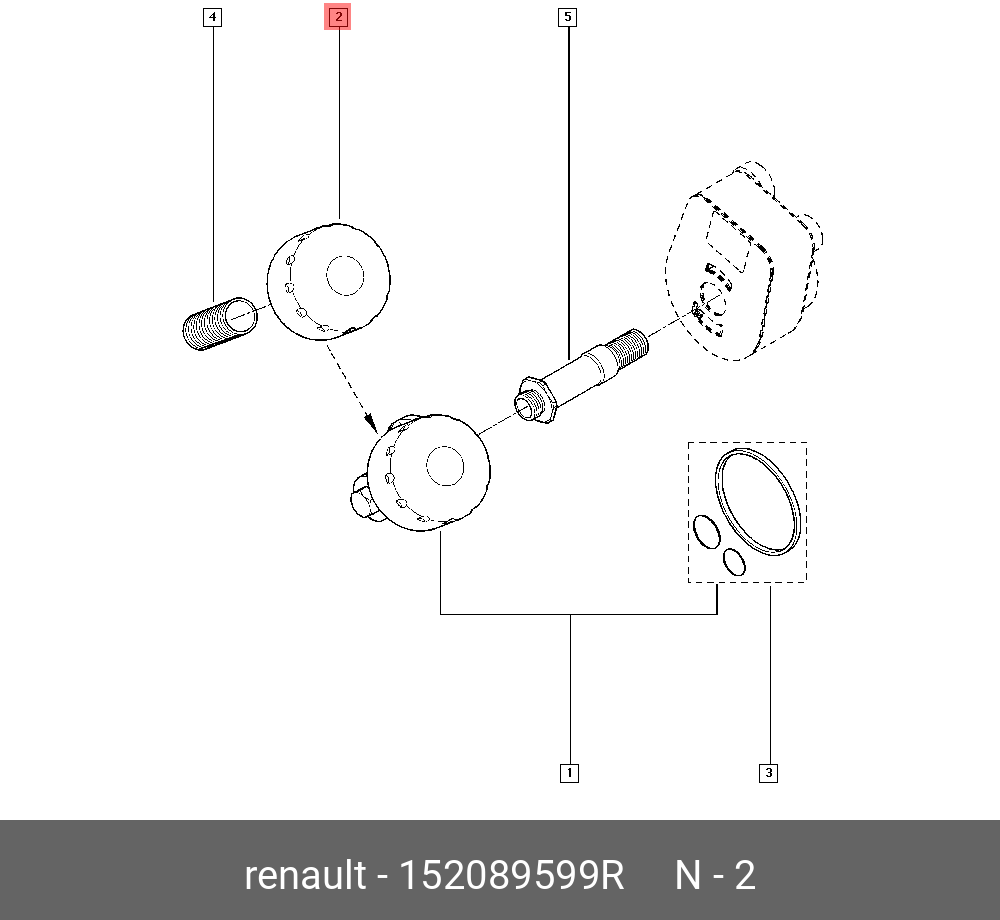 Фильтр масляный - Renault 152089599R