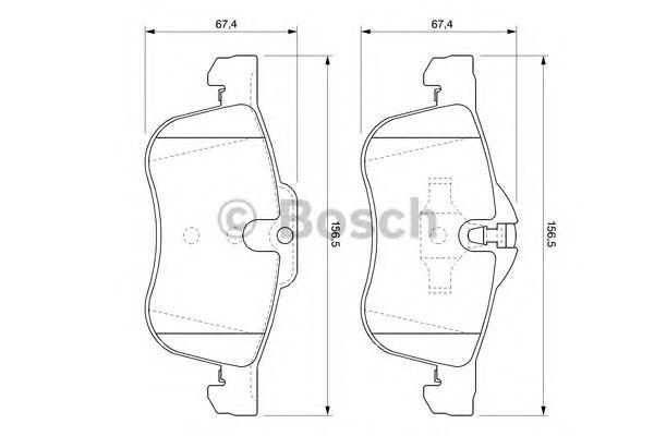 Колодки тормозные дисковые - Bosch 986424758