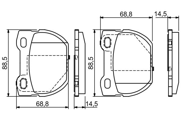 Колодки тормозные дисковые Bosch 986424827