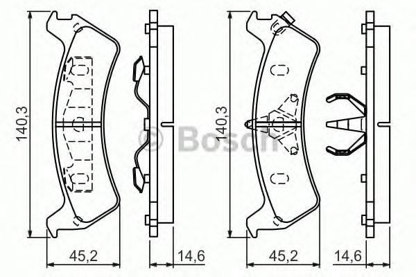 Колодки тормозные дисковые - Bosch 986424655