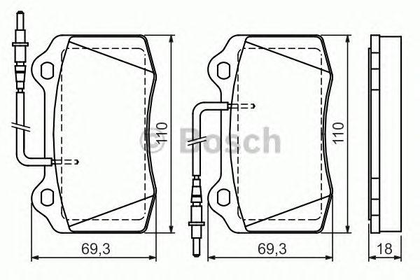 Колодки тормозные дисковые - Bosch 986424658