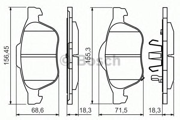 Колодки тормозные дисковые - Bosch 986494485
