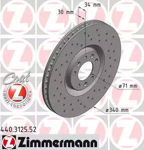 Диск тормозной - Zimmermann 440312552