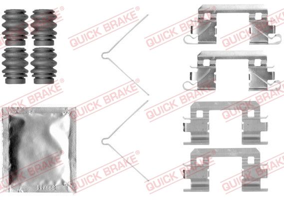 Комплектующие, колодки дискового тормоза - Quick Brake 1091811