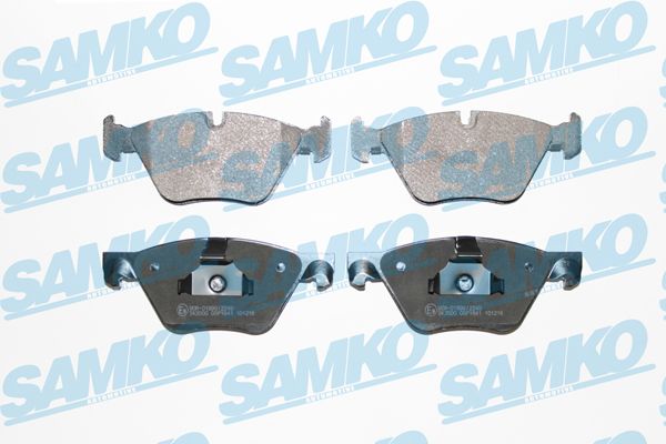 Комплект тормозных колодок, дисковый тормоз - Samko 5SP1641