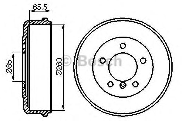 Тормозной барабан - Bosch 986477038